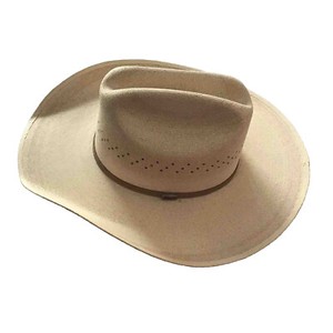 ATWOOD HEREFORD WITH TAN HAT BAND PALM LEAF LOGO SZ 7 3/8