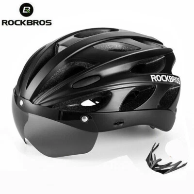 RockBros Bike Helmet Adjustable with Magnetic Visor Open Face Lightweight Helmet - Image 1 of 4