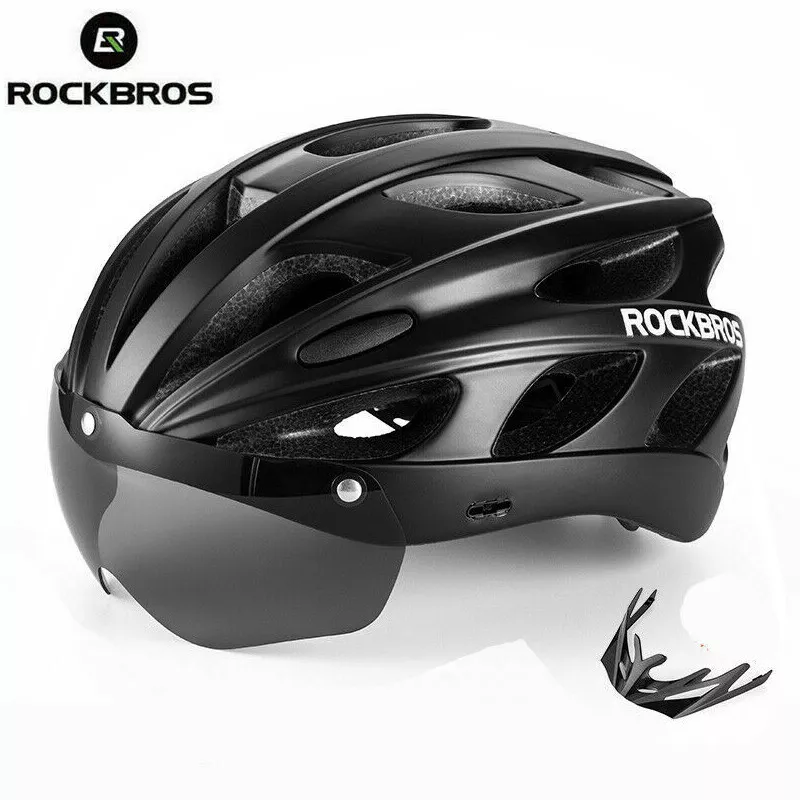 RockBros Bike Helmet Adjustable with Magnetic Visor Open Face Lightweight Helmet - Image 1 of 4