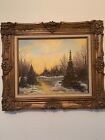 Antique oil painting: Artúr Lakatos, Hungarian oil painter. Hand carved frame