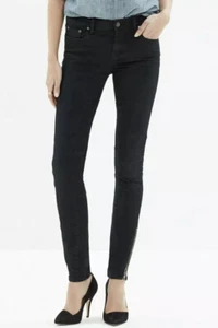 Madewell Skinny Skinny Womens Moto Stretch Denim Blue Jeans Ankle Zip Size 27 - Picture 1 of 5
