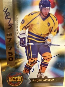 1994-95 Signature Rookies Jorgen Jonsson RC Auto 4875/7750 Calgary Flames #46