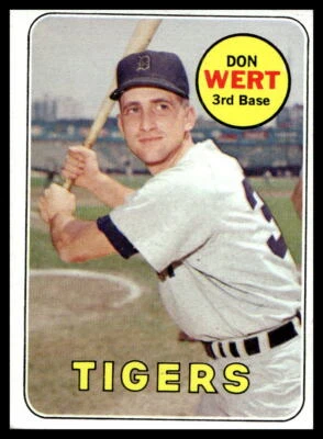 1969 Topps #443 Don Wert Detroit Tigers EX-EXMINT - Image 1 of 2