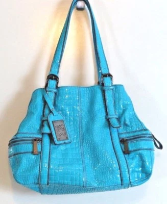KENNETH COLE реакции Карибского моря синий искусственного крокодила наплечная сумка - Изображение 1 из 4