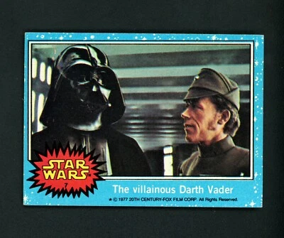 The villainous Darth Vader 1977 Topps Star Wars #7 NM+ - Image 1 of 2