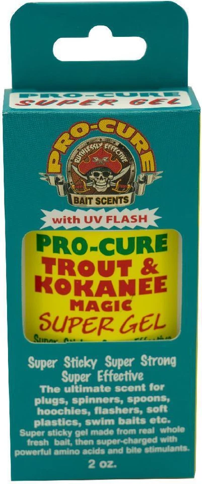 Pro-Cure Super Sticky Gel 2 oz Trout Kokanee Magic Scent Attractant w/UV Flash - Image 1 of 1