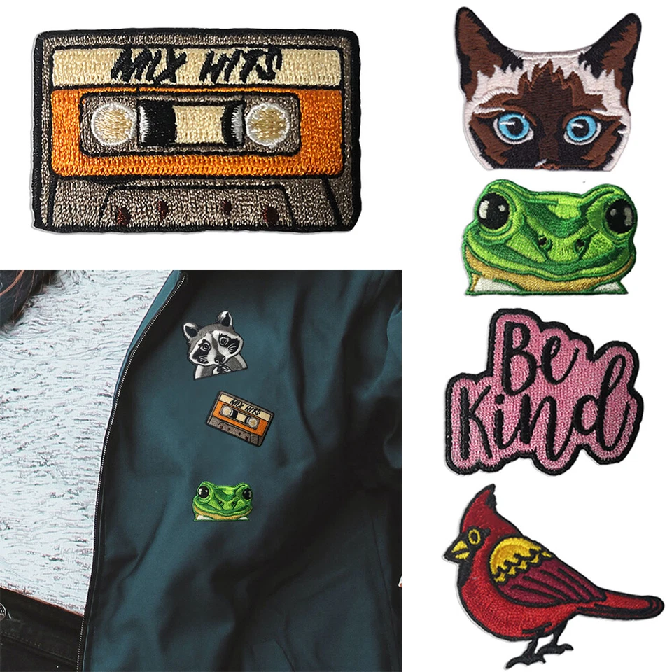 Vintage Patch Embroidered Sew On Iron On Badge Fabric Applique Craft Bags Jacket - Image 1 of 1