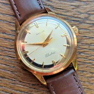 Baylor Electric Landeron 4750 Vintage Mens Watch, Working, Compressor Case - Picture 1 of 16