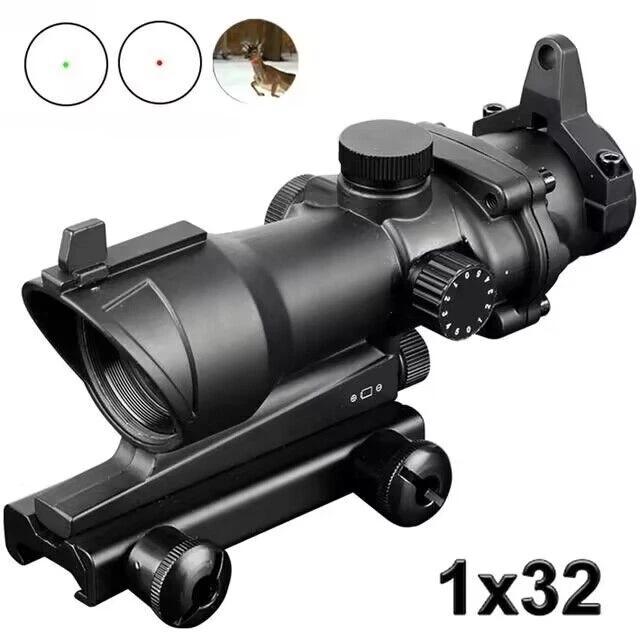 ACOG 1X32 Red/ Green Dot Sight Illuminated Optical Rifle Scopes for Hunting - Image 1 of 4