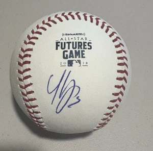 HUNTER GREENE Signed 2018 Futures Game Rawlings Logo Baseball Cincinnati Reds - Picture 1 of 6