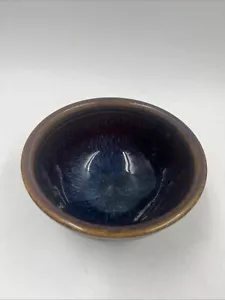 Bill Campbell Signed Art Pottery Pedestal Small Dipping Bowl/ Trinket Dish 4.75” - Picture 1 of 8