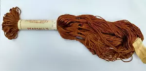 Vintage Mallard Floss Pure Silk Thread Boiling Dyes No8 Dark Brown Pearsall's - Picture 1 of 6