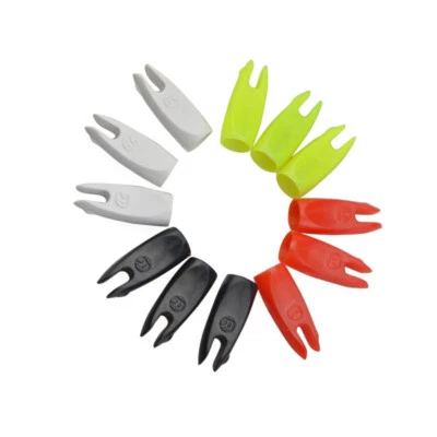 24pcs OD1/4in  Archery Arrow Glue-on Nocks Plastic Tips Nock Insert Tails Wood - Image 1 of 4