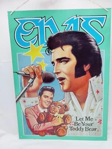 Elvis Presley Poster geprägt Tole Dose Let Me Be Your Teddybär Kunst von E Wehder - Bild 1 von 12