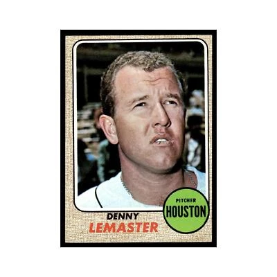 Denny Lemaster 1968 Topps #491 Houston Astros Baseball Card VG - Image 1 of 3