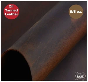 ELW Import Tooling Full Grain 100% Cowhide Leather 5/6 oz (2mm) Medium BROWN - Picture 1 of 11