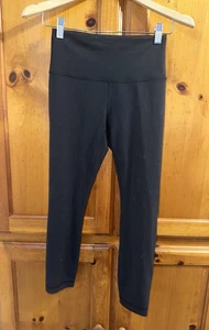 Lululemon Women’s 6 Wunder Train High-Rise Crop 23" Pants Tight leggings Black - Picture 1 of 12