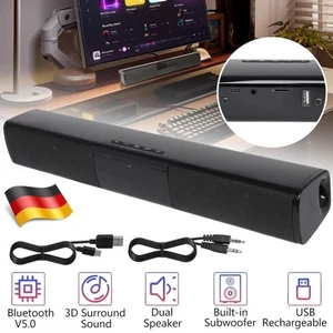 Bluetooth 5.0 TV-Soundbar-Lautsprecher Bluetooth Soundbar für TV Geräte Fernsehe - Bild 1 von 12