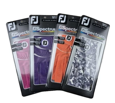 Guante de golf para mujer Footjoy FJ Spectrum 4pk usado en LH regular Colores Asst Med/Lg Foto 1 de 4