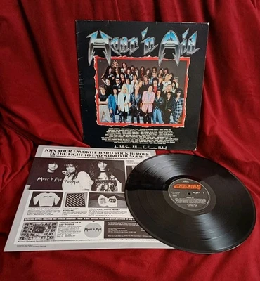 Hear'n Aid LP 1986 Compilation Mercury 826 044-1 Kiss Dio Rush Vintage TESTED  - Image 1 of 4