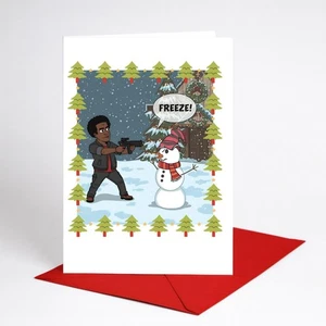 Funny Christmas Card Rude Freeze BC1074 - Picture 1 of 3
