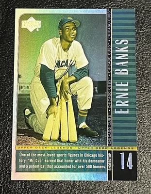 2000 Upper Deck Legends Commemorative Collection #18 Ernie Banks SP /100 Cubs  - Image 1 of 2