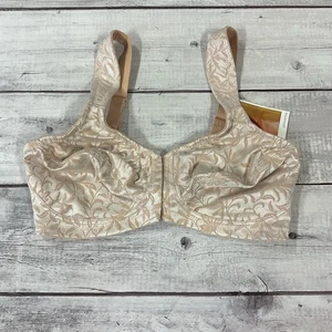 Amoena Mastektomie BH Damen 34D Nude Front Rücken Verschluss #2145 Kabellos NEU - Bild 1 von 12