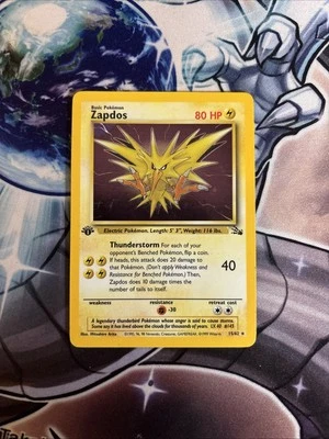 Fossil Set: Zapdos 15/62 1st Edition Holo Rare LP/MP (VP) - Image 1 of 4
