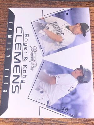 2006 TRISTAR Prospects Plus Family Ties #1 Roger Clemens Koby Clemens. Cool Card - Image 1 of 2