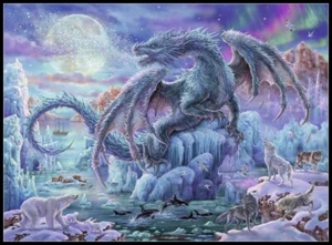 Mystical Dragons - DIY Chart Counted Cross Stitch Patterns Needlework DMC Color  - Picture 1 of 2