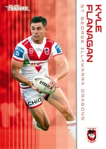 2025 St George Illawarra Dragons NRL TLA Traders Card - Kyle Flanigan - Foto 1 di 3