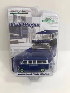 Greenlight 1:64 1969 Ford Club Wagon City Polizia Emergenza Auto 30209 CHASE - Foto 1 di 1