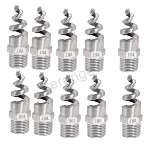 3/8” Male Spiral Cone Atomization Nozzle Industrial Spray Dust Remove SS316 - Picture 1 of 5