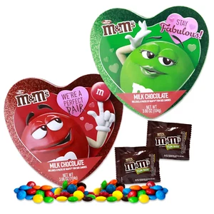 M and Ms Valentine's Day Candy Chocolate Heart Box Variety 2 Pack. M and M Heart - Picture 1 of 1