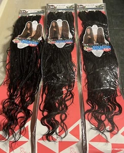 "Trenza de ganchillo 3 Mayde Beauty trenza moderna de caja suave con rizos 26"" color 2" - Imagen 1 de 8