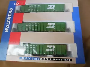 HO TRAIN WALTHERS '61 VAGONES ASTILLADOS DE MADERA (PAQUETE DE 3) BURLINGTON NORTH 932-34052 NUEVO - Imagen 1 de 2