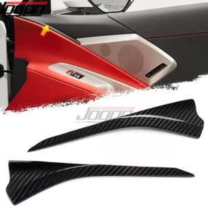 Panel de puerta interior de carbono real decoración superior para C8 Corvette Stingray Z06 Z07 Z51 20+ - Imagen 1 de 13