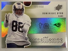 2006 SPx Dominique Byrd Spxcellence /650 Rookie RC #SP-DB Football Rams
