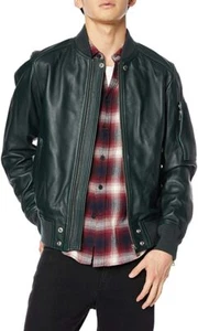 Diesel schwarze Lederjacke Bomber Herren Medium - Bild 1 von 1