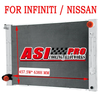 Aluminum Radiator Fit 2009-2013 Infiniti G35 G37 Sedan/ 2013-2017 Nissan 370Z. Foto 1 de 4