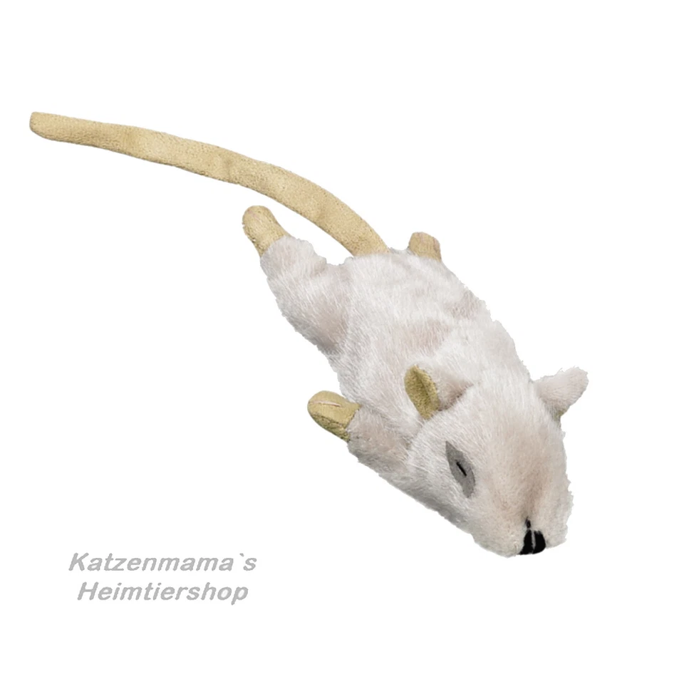 Nobby Plüsch Maus mit Catnip Klettverschluss Katzen Spielzeug Knisterfolie