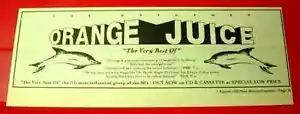 Orange Juice The Very Best Of Vintage ORIG 1992 Press/Mag ADVERT 10.5"x 4" Indie - Imagen 1 de 3