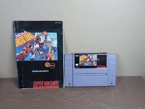 NCAA Basketball SNES (Super Nintendo Entertainment System, 1992) With Manual - Picture 1 of 6