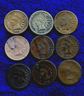 INDIAN HEAD PENNY SET OF 9  YRS 1863 1864 1865 1868 1873 1874 1875 1878 1879