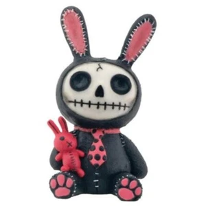 PT Furry Bones Black Bun Bun the Bunny Skull Resin Mini Figur - Bild 1 von 1