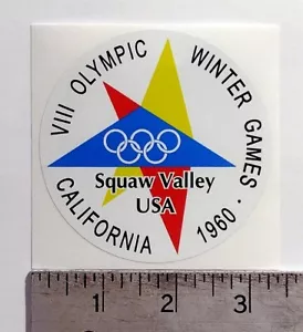 Squaw Valley Skigebiet 1960 Olympia Schnee Skifahrer Skifahren Boarding Aufkleber Decal - Bild 1 von 1