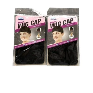 DREAM Deluxe Black Wig Cap 2 Pieces #0097 Set of 2 Packages - Picture 1 of 2
