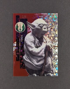 2015 Star Wars High Tek "Yoda" Red Orbit Parallel /5 - Pattern 5 - ALPHA - Picture 1 of 3