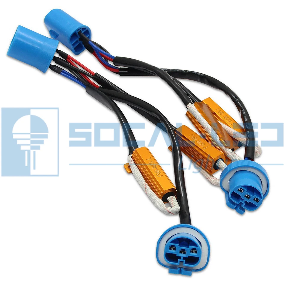 HB5 9007 Load Resistor Kit HID Relay Harness LED Anti Flicker Error Free Decoder - Image 1 of 4