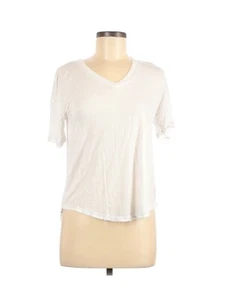 Abound Top Womens XXS White V Neck Short Sleeve Blouse - Picture 1 of 2